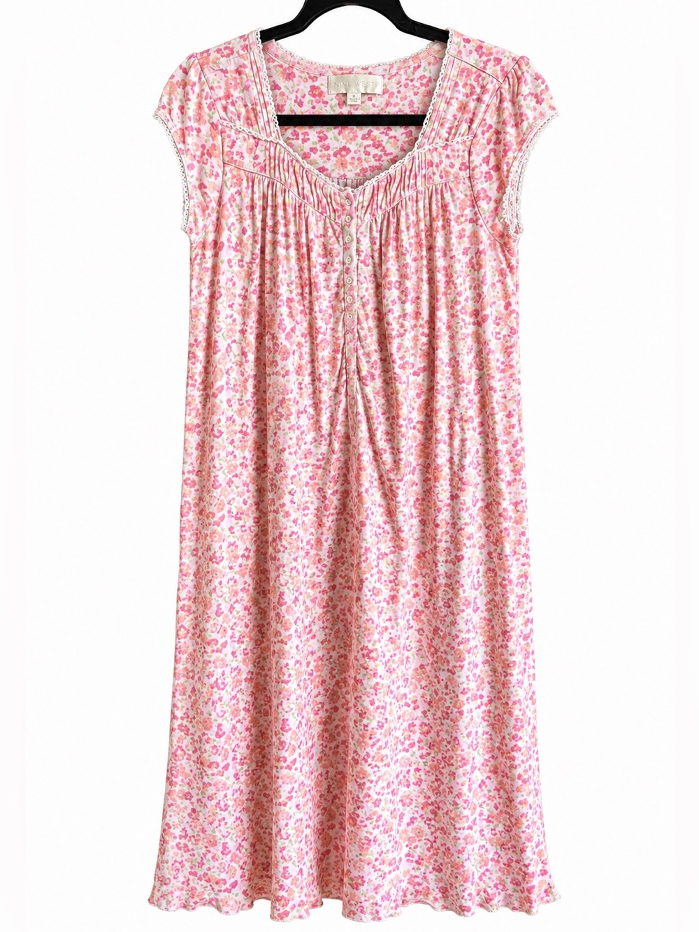 Eileen West Pink Floral Cotton Nightdress